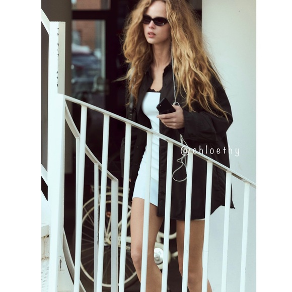 Zara LACE TRIM FITTED DRESS - Picture 11 of 16